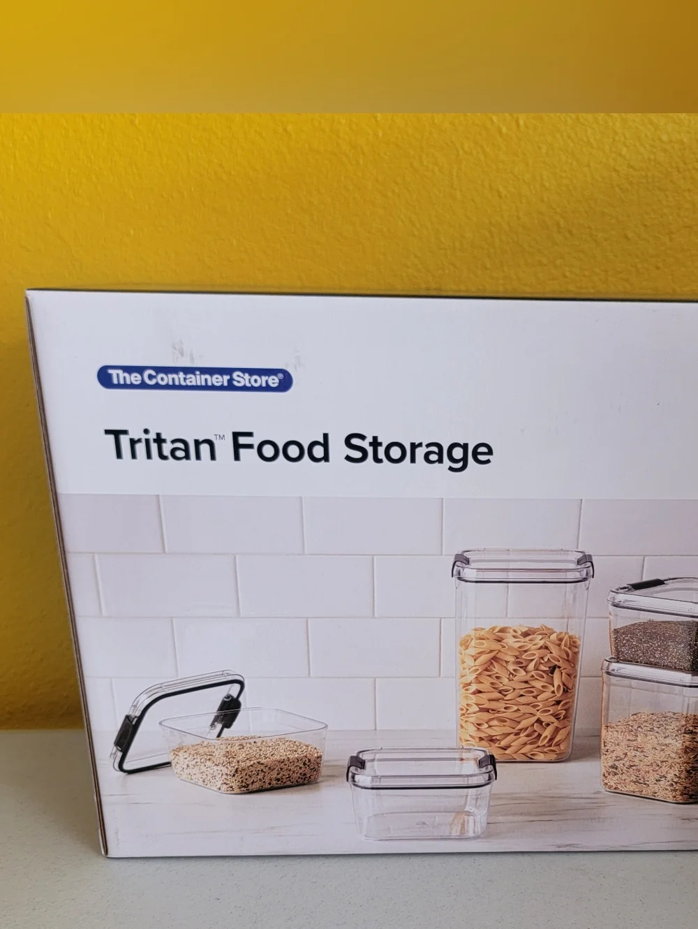 The Container Store Clear Tritan Food Storage Set with Black Lids
